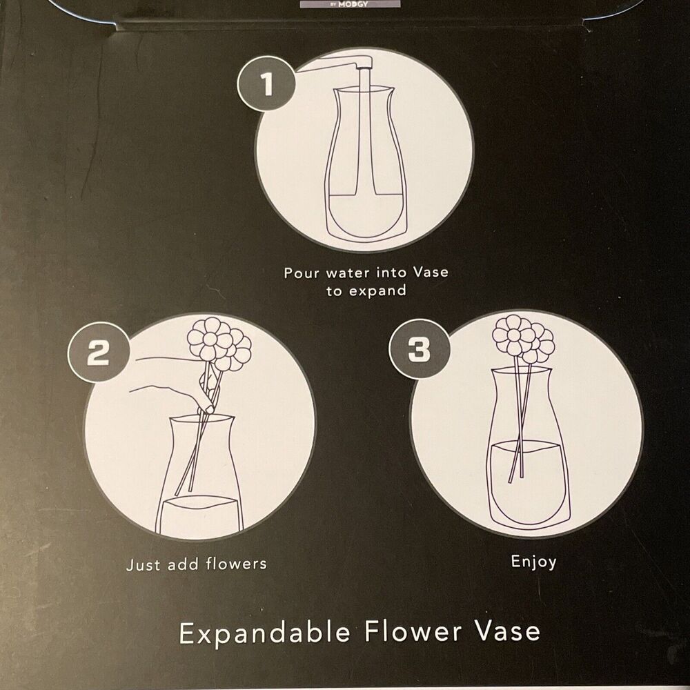 Modgy Myvaz Expandable Collapsible Reusable Vase “Polkie” Polka Dots 10 X 6 - Picture 7 of 10